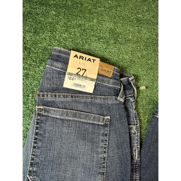 Ariat Women’s High Rise Trouser 27L Russell’s Western Flare Denim Wide Leg Jeans - Picture 6 of 11